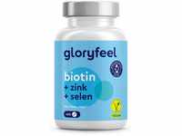 Biotin + Zink + Selen - 400 Tabletten (13 Monate) - Vitamine für Haut, Haare &