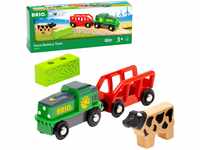 BRIO World 36018 - Bauernhof-Batteriezug - Batteriebetriebene Spielzeuglok für