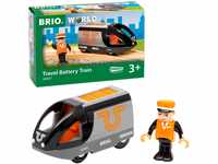 BRIO World 36047 Orange-schwarzer Reisezug | Batteriebetriebener Spielzeugzug...