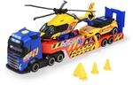 Dickie Toys - 3er-Set Rettungs-Fahrzeuge (Volvo Truck mit Transporter, Auto & Airbus