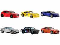 Hot Wheels European Car Culture-Multipack - 6 Spielzeugautos im Maßstab 1:64,