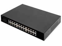 DIGITUS 24 Port Gigabit Netzwerk-Switch - unmanaged - lüfterlos - VLAN-Modus -
