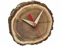 TFA Dostmann Analoge Tischuhr aus Eichenholz TREE-O-CLOCK, 60.1028.08, hochwertiges