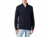 GANT Herren Cotton Pique Halfzip Pullover, Evening Blue, XL EU