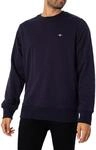 GANT Herren Reg Shield C-neck Sweatshirt, Evening Blue, M EU