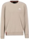 Alpha Industries Basic Sweater Small Logo Sweatshirt f&uuml;r Herren Vintage Sand