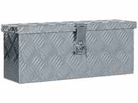 vidaXL Aluminiumkiste Silbern Alubox Aluminiumbox Transportkiste Alukoffer