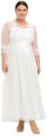 Sheego Damen Kleid Abendkleid Eventkleid Hochzeitskleid wei&szlig; Gro&szlig;e Gr&ouml;&szlig;en