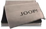 Joop! Wohndecke Uni-Doubleface Baumwollmischung Stein/anthrazit Gr&ouml;&szlig;e 150x200 cm