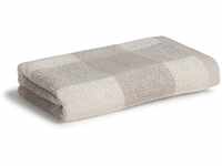 Möve Timeless Blockkaro Handtuch 50 x 100 cm aus 100% Baumwolle, Nature/Cashmere