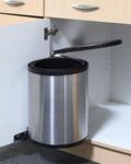 Spetebo Edelstahl Einbau M&uuml;lleimer - 12 Liter - Abfalleimer Abfallsammler