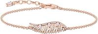 THOMAS SABO Armband Ph&ouml;nix-Fl&uuml;gel mit rosa Steinen ros&eacute;gold 925...
