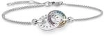 THOMAS SABO Armband Together mit zwei Ringen bunten Steinen Silber geschw&auml;rzt...