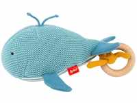 SIGIKID 39672 Strick-Greifling Wal Knitted Love, Babyspielzeug aus Baumwollstrick mit