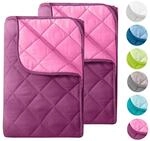 wometo 2 St&uuml;ck Microfaser Sommer Steppbett Wende-Design 155x220 OekoTex - lila...
