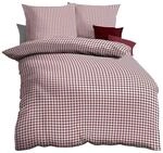 Kaeppel Bettw&auml;sche Vichy Feinbiber rot Gr&ouml;&szlig;e 1x 155x220 cm + 1x 80x80 cm