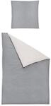 Irisette Edel-Feinbiber Bettw&auml;sche Koala 8487 grau 1 Bettbezug 155 x 220 cm + 1