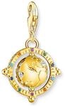 THOMAS SABO Charm-Anh&auml;nger bunte Weltkugel vergoldet 750 Gelbgold Vergoldung, 925