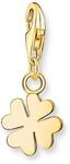THOMAS SABO Charm-Anh&auml;nger Kleeblatt vergoldet 750 Gelbgold Vergoldung, 925