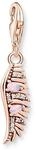 THOMAS SABO Charm-Anh&auml;nger Ph&ouml;nix Feder mit rosa Steinen ros&eacute;gold 925