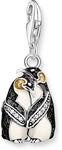 THOMAS SABO Charm-Anh&auml;nger Pinguine silber 925 Sterlingsilber, Geschw&auml;rzt,