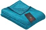 Ibena Kuscheldecke Olbia 150x200 cm - flauschig, warm & waschbar, Fleecedecke Petrol
