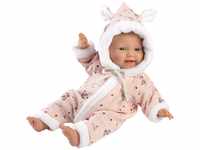 Llorens 1063302 Puppe mit blauen Augen und weichem Körper, Babypuppe inkl. rosa