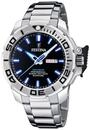 Festina Herren Uhr Analog aus Edelstahl 316L Silber - Quarzwerk - Kalender -