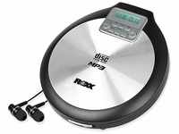 ROXX Tragbarer CD Player mit Kopfhörer MP3 fähig Antishock Discman mit Netzteil PCD