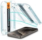 Spigen Glas.tR EZ Fit Schutzfolie kompatibel mit iPhone 15 Pro Max, 2 St&uuml;ck,