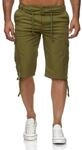 Reslad Leinen Cargo Shorts M&auml;nner Strandhose Herren Leinenhose 3/4 Hose Freizeit
