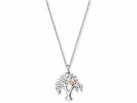 Engelsrufer Damen Halskette aus Sterling Silber mit Lebensbaum Anhänger Bicolor -