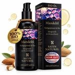 Satin Naturel Bio Mandel&ouml;l kaltgepresst 200 ml &ndash; 100% naturreines S&uuml;&szlig;mandel&ouml;l