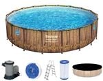 Bestway Power Steel Swim Vista Series Frame Pool Komplett-Set mit Filterpumpe...