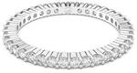 Swarovski Matrix Vittore Ring, Rundschliff, Wei&szlig;, Silberfarbenes Finish