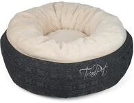 TrendPet Lunabed - Das runde Kuschelbett f&uuml;r Hunde und Katzen (Beige, S)