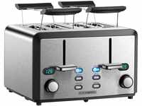XXL Toaster 4 Toastschlitze | Toastautomat | 1600 Watt | 6-Stufen Bräuneregler...