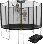 KINETIC SPORTS Trampolin Outdoor 'Salto Plus' &Oslash; 305 cm - Komplett-Set f&uuml;r...