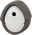 Nistkasten Holzbeton grau oval