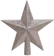 KAE Christbaumspitze Stern Kunststoff Glitzer 19cm Weihnachtsspitze Tannenbaumspitze