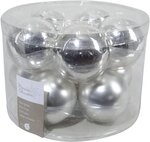 Christmas Decorations 10 St&uuml;ck Weihnachtskugeln aus Glas 6 cm, Silber