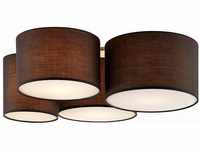 Lindby Deckenlampe 'Laurenz' (Modern) in Alu aus Textil u.a. für Wohnzimmer &