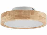 Lindby LED Deckenlampe 'Lanira' dimmbar mit Fernbedienung (Modern) aus Holz...
