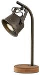 Lindby Tischlampe Rubinjo (Retro, Vintage Antik) aus Metall (1 flammig GU10) - Holz