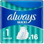 always Maxi Binde - Gr&ouml;&szlig;e 1 - Normal mit Fl&uuml;geln 16 St&uuml;ck