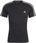 adidas Herren Techfit 3-Stripes Training Tee, Black, M