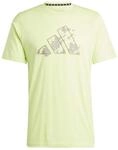 adidas Herren Train Essentials Seasonal Training Graphic Tee, Pulse Lime /...