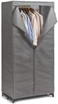 Zeller 14617 Textil-Schrank, Vlies/Metall, Stoff, grau, 75 x 50 x 160 cm