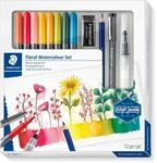 STAEDTLER Blumen Aquarell Set, Komplett-Set ideal f&uuml;r florale aquarellierte
