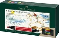Faber-Castell 162005 - Pitt Artist Pen Dual Marker Tuschestift, mit zwei Spitzen,
